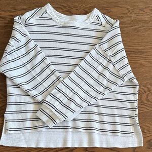 Maurices Classic Black and White Striped Sweatshirt